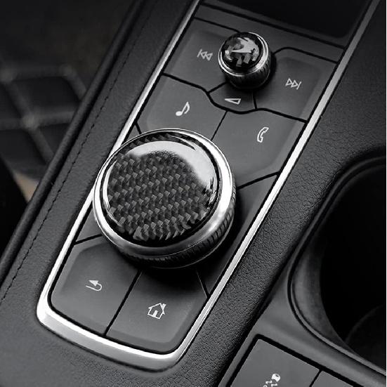 Bling Accessories Central Control Multimedia knob Fit for Cadillac XT4/XT5/XT6/CT5     2024 Automotive Interior Refit (Carbon Fiber Texture)