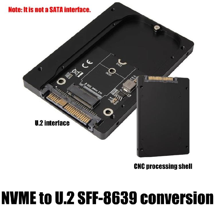 U.2 SFF-8639 To M.2 PCIe Solid Disk Converter Supporting 2230 2242 2260 2280 Drive In Aluminum Case