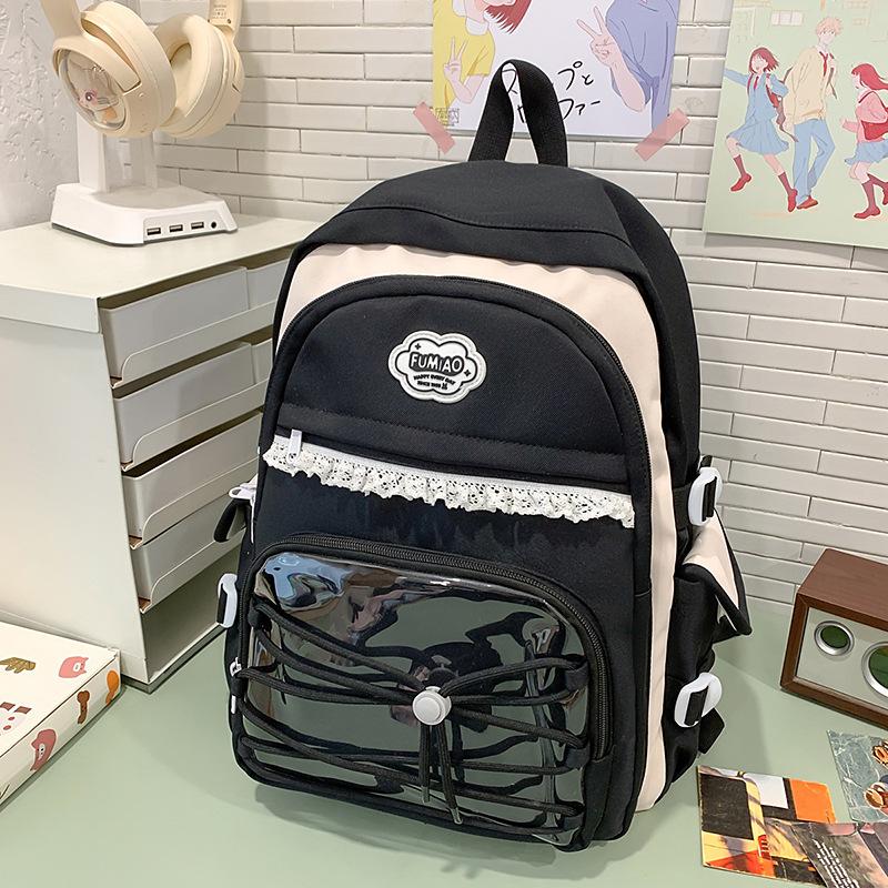 Schoolbag for Women Large Capacity High School Junior High School College Backpack Korean Style Trendy Travel Leisure Backpack College Backpack