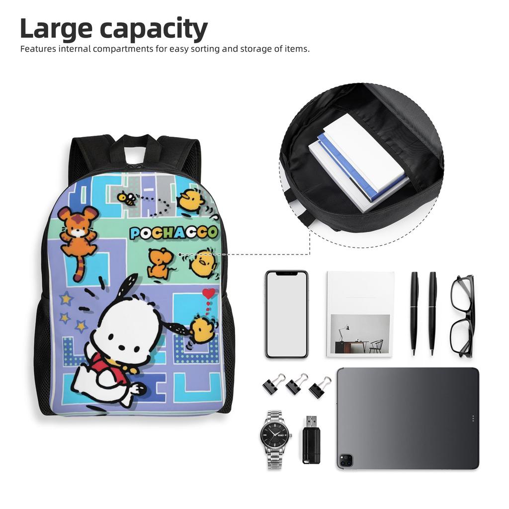 P-Pochaccoes Backpack for Men Women College School Student Bookbag Fits 15 Inch Laptop Yorimichi Dog Bags