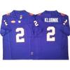 Clemson Tigers Football Jersey Retro College Style Embroidered Team Uniform Men