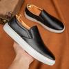 Fashion Wedding Office Loafers Handmade Leather Mens Slip on Flats Non-Slip Casual Man Dress Shoes Leisure Walk Driving Shoes Moccasins