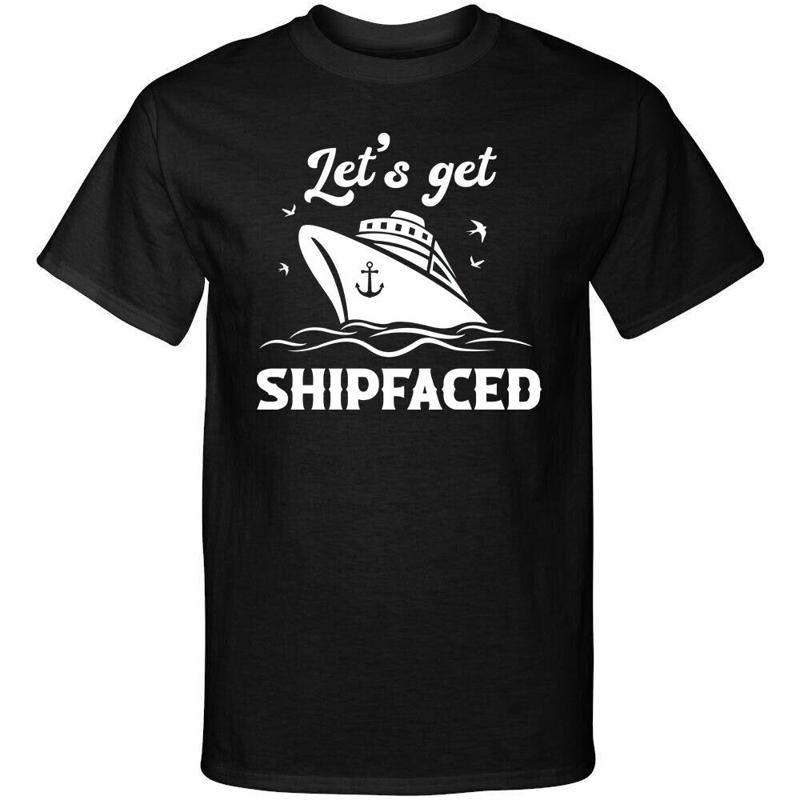 

Lets Get Shipfaced Cruise Cruising Vacation Funny Graphic Tee Shirt 5XL різнокольоровий