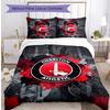 Charlton Athletic FC Ensemble de literie imprimé 3 pièces Housse de couette respirante avec taies d'oreiller Linge de lit décoratif pour chambre à coucher Maison