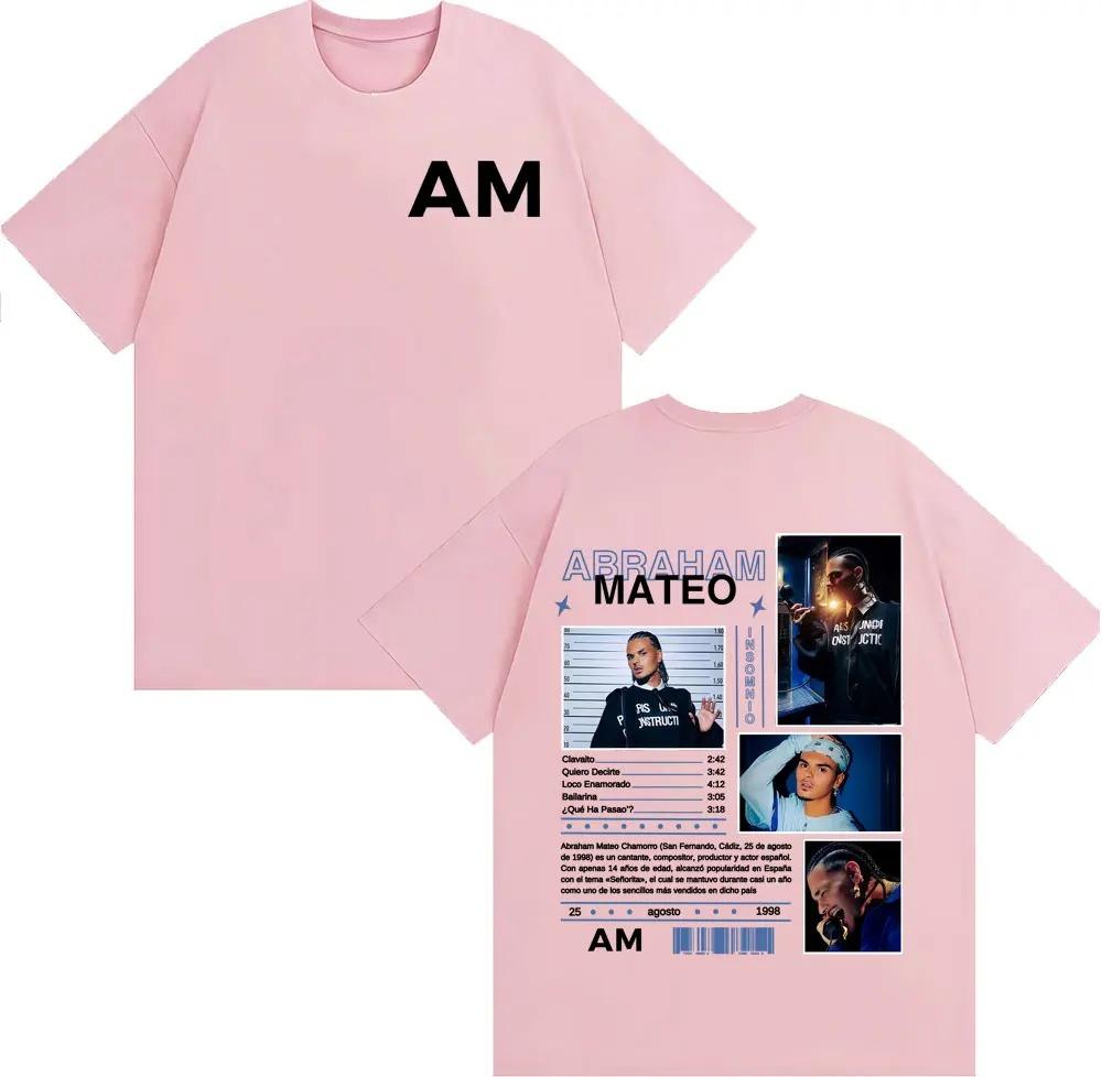 2025 Summer Rapper Abraham Mateo Tour Graphic Tshirts Unisexs Fashion T Short Sleeveshirt Unisex 100 Cotton Oversized T Shirt
