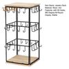 Earring Display Stand with 48 Hooks Earring Display Holder for Vendors 360 Degree All-Round Display Necklaces Bracelets Earring Card Organizer for