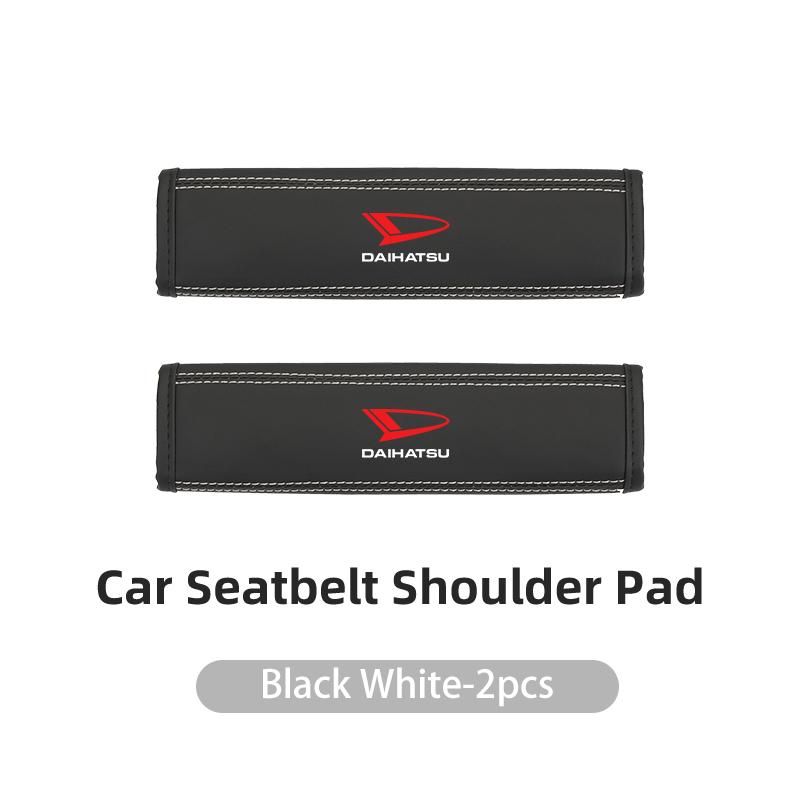 Car Seat Shoulder Pad Leather Safety Belt Protector Cover Accessories For Daihatsu Terios Sirion Mira Materia Rocky YRV Feroza C