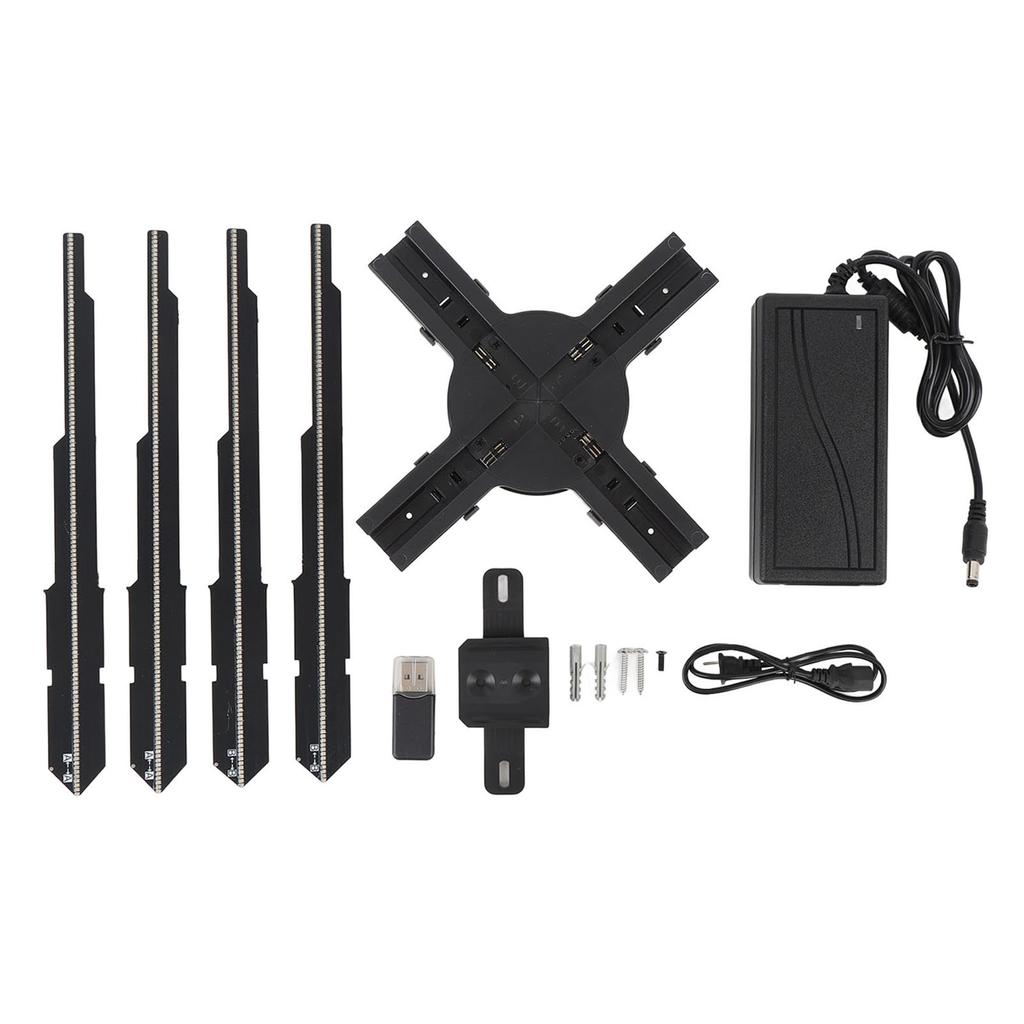 3D Holographic Fan 50cm 510x1400P Resolution 510LEDs 4GB Memory Supports PC Software APP Editing