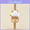 Huggable Brown And White Hamster Plush Pendant Cozy Stuffed Animal Keyring