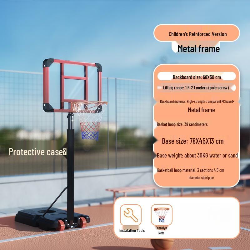 Kids Adjustable Portable Basketball Hoop