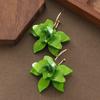 3D Resin Flower Earrings Fashion Exaggerated Pastoral Style Plate Ear Jewelry Unique Design Earrings for Women