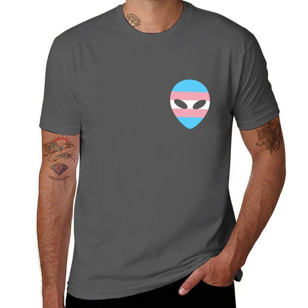 Transgender Alien T-Shirt T Shirts for Man Cotton Soft Anime T Shirts Oversize Man T Shirt Graphic T-Shirt