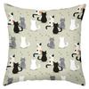 1 Pieces Cute Cat Pattern Throw Pillow In Neutral Tones Polyester pillowcase, sofa decorative cushion cov Headboard Pillow