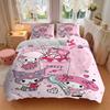 3pcs Love Sweet My Melody Bedding Set - Includes Quilt Cover and Pillowcases, Suitable for All Seasons, Machine Washable - Ideal Gift for Fa