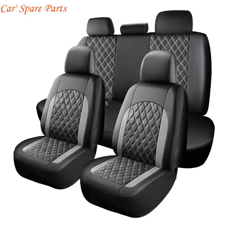 Y4UA Universelle Auto-Ledersitzbezüge Mit Diamant-Steppdesign Für Limousine SUV