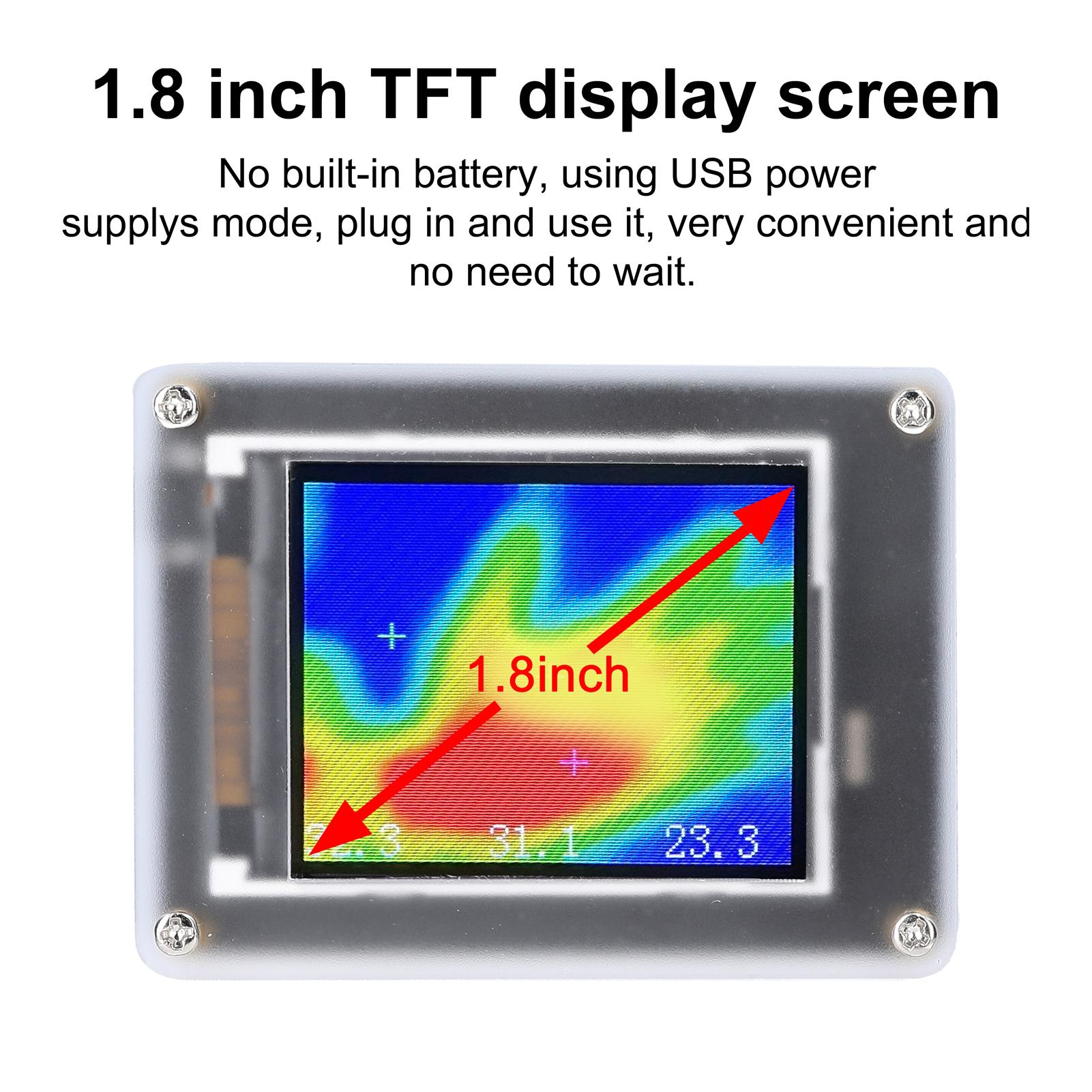 

MLX90640 USB Power Supplys 1.8 Inch Display Handheld Infrared Temperature Sensors Digital Infrared Thermal Imager Multipurpose Detection Tool with