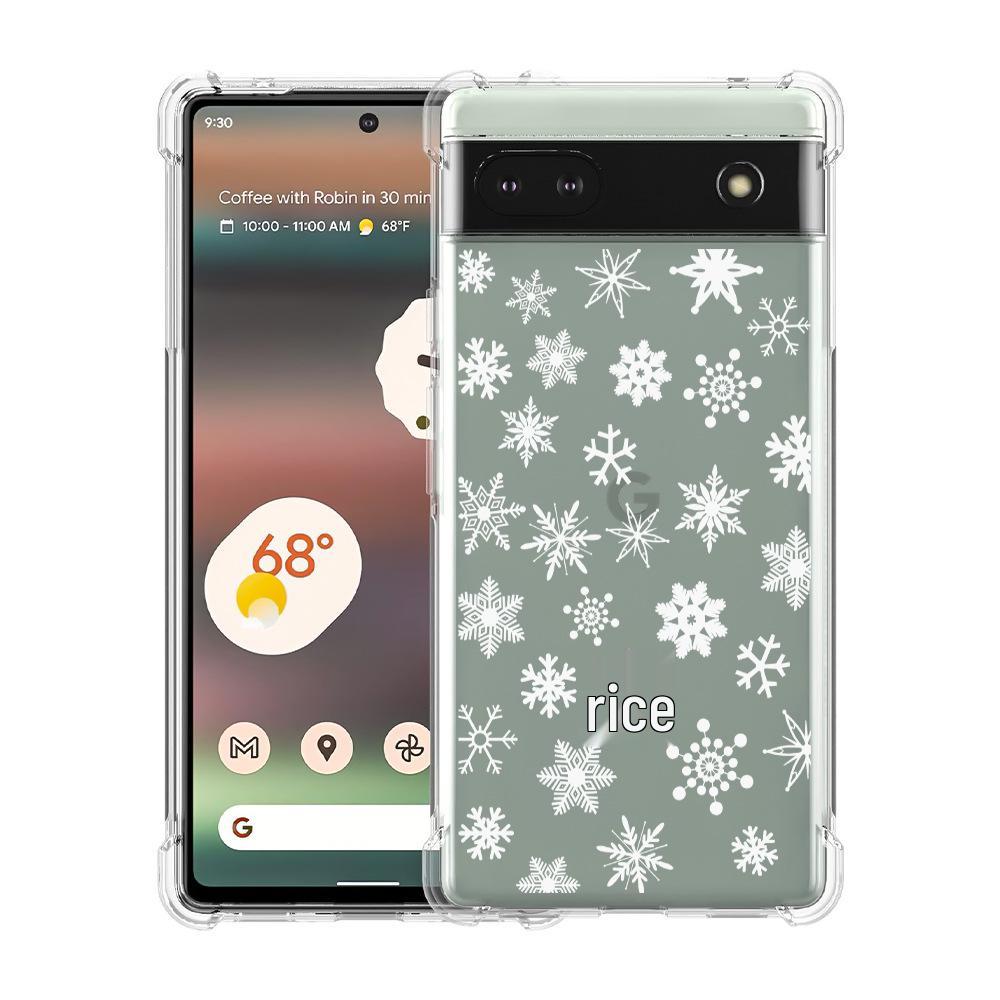 Christmas Four-Corner Drop-Proof TPU Case for Google Pixel 8 Mobile Phone - Festive Design