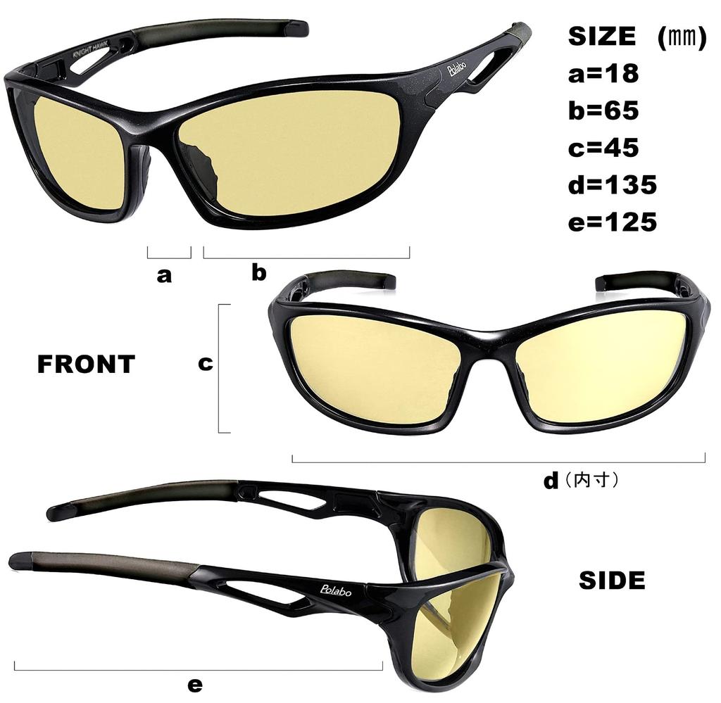 Sunglasses for Night Sports Sunglasses Fishing TK1K [Adventure King] Driving, [Sabae Design/Night Use/Slightly Polarized]