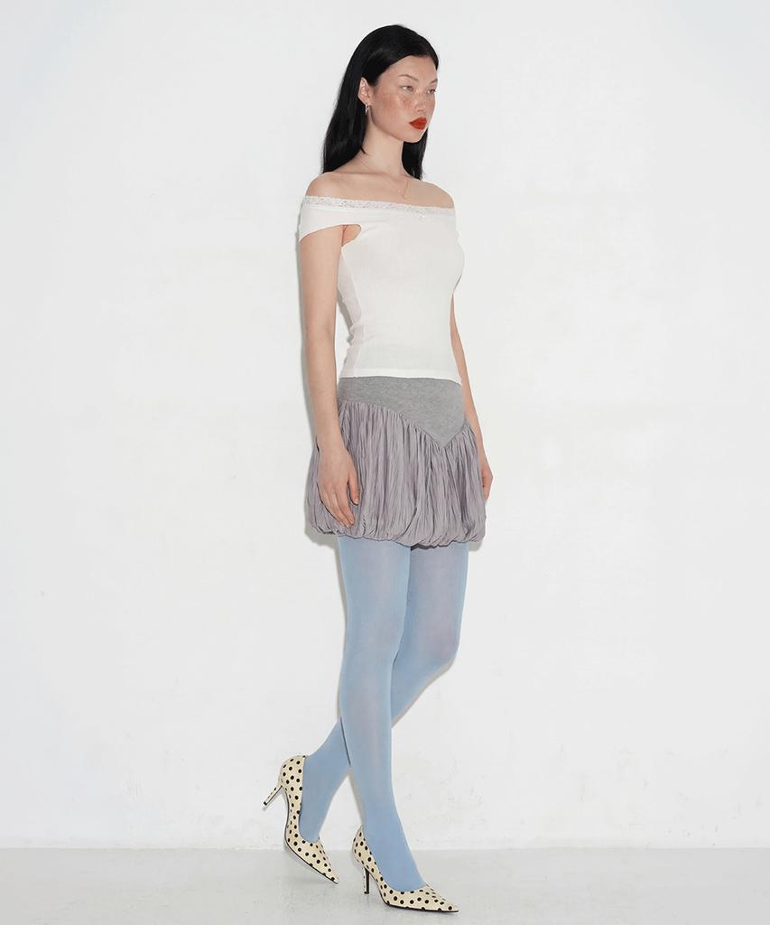 SETSETSET Square Lace Top Ivory