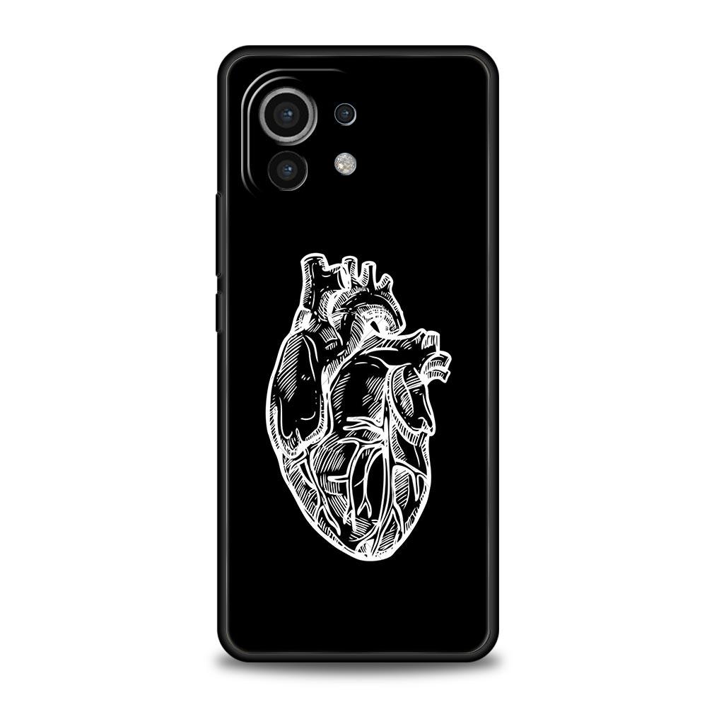 Phone Case For Xiaomi Mi 15 14 14T 13T 12T Pro 12 13 11 Lite 5G 11T X6 X5 Pro Soft TPU Cover Cardiovascular model Heart Medical
