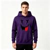 Men's Graphic Print Pullover Hoodie, Funny X Eyes Dripping Smile Pattern Casual Long Sleeve Sweatshirt