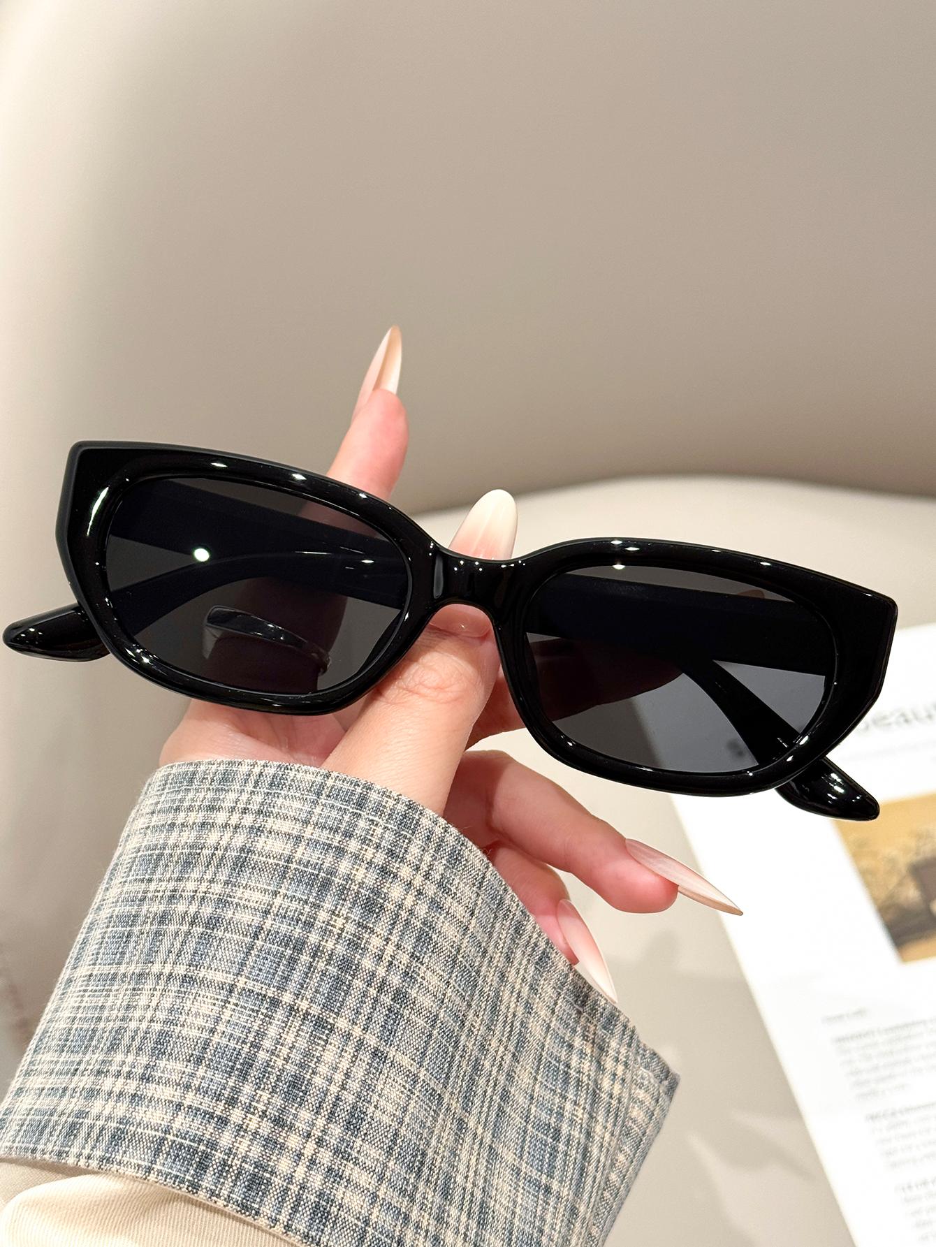 

1Pc Retro Narrow-Frame Unisex Sunglasses, Uv Protection, Niche Fashion, Stylish for Commuting and Street Photography