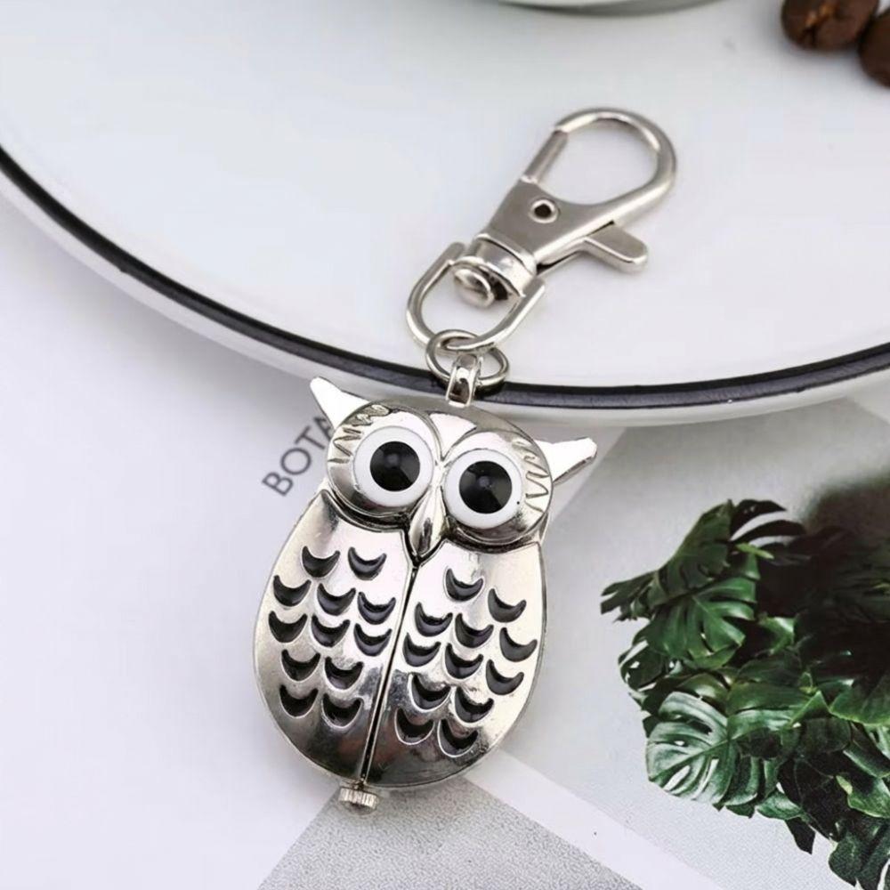 Flip Style Hang Watch Classic Necklace Clock Pocket Watch Keychain  For Unisex Adults Children