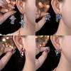 925 Silver Needle Flower Crystal Earrings, Korean Style High-End Zircon Studs, Sweet Dopamine Design for Women