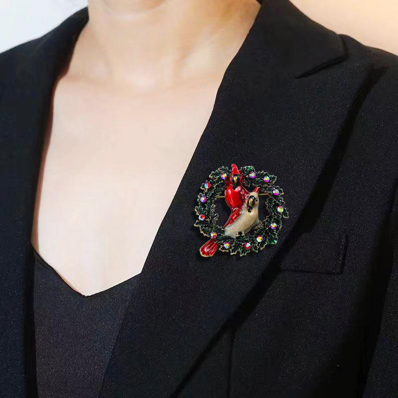 Dripping Bird Wreath Brooch Jacket Accessories Temperament Pin Animal Brooch Accessories
