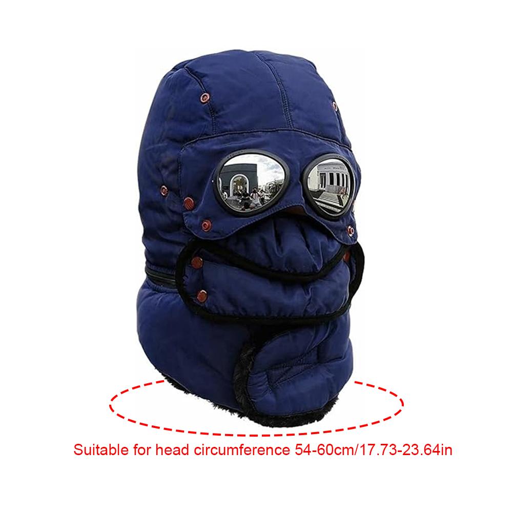 1pcs Unisex Solid Color Lei Feng Hat Winter Earflap Hat Keep Warm Ski Hat Bomber Hat for Outdoor Riding Snow Activities