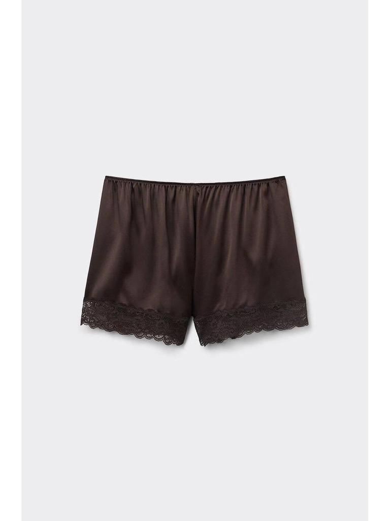 Women's Anti-Exposure Satin Lace Base Layer Shorts - Plus Size, Ice Silk, Summer Thin, Wearable Outdoors
