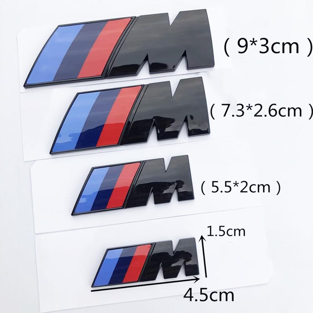 MLKK4 EEEE-1pcs ABS Car Fender Side Emblem Rear Trunk Badge M Logo Sticker For BMW M M3 M5 M6 E46 E90 F30 X1 X3 X5 X7 Accessories