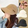 Sombrero de sol plegable para mujer, sombrero de pescador para verano, para playa, al aire libre, protector solar, gorra con protección UV, gorra de pescador de ala ancha de algodón ajustable