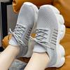 Fashion Women's Sneakers Casual Solid Thick Platform Sneakers for Women Spring Autumn Breathable Mesh Sports Shoes Woman Outdoor Shoes