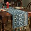Hochwertiger Tischläufer Jacquard-Läufer, Vintage Floral Elegant Hitzebeständig mit Quasten für Esszimmer Heim Party Dekoration Kratz