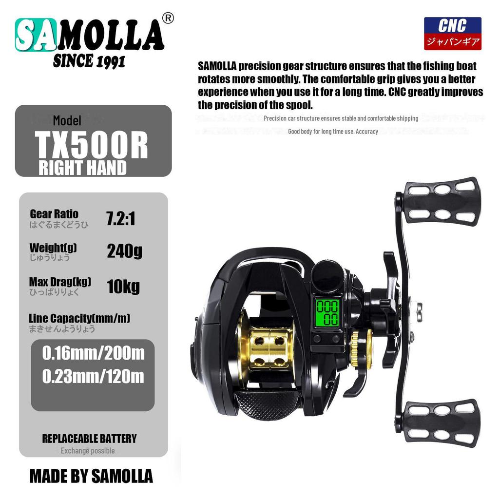 Digital Display Dual-Line Cup Sea Fishing Reel for Long-Distance Casting
