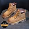 Cattle velvet thick-soled Martin boots women's spring new soft-soled retro casual fashion short boots frosted tooling boots