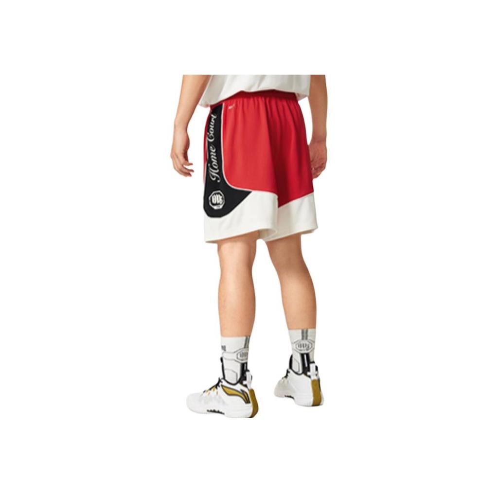 Li Ning Bad Five Quick-Dry Cool Loose Fashion Versatile Casual Basketball Game Shorts Men Shorts Honor-Red AAPV133-2