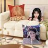 Korean Lee Ji Eun I-Iu Cushion Cover Silky Short Plush Double-Sided Printed Pillow Case For Sofa All Seasons Home Decor Gift
