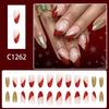 Reusable Plastic False Nail Design Easy Apply Lightweights Artificial Nail For Christmas