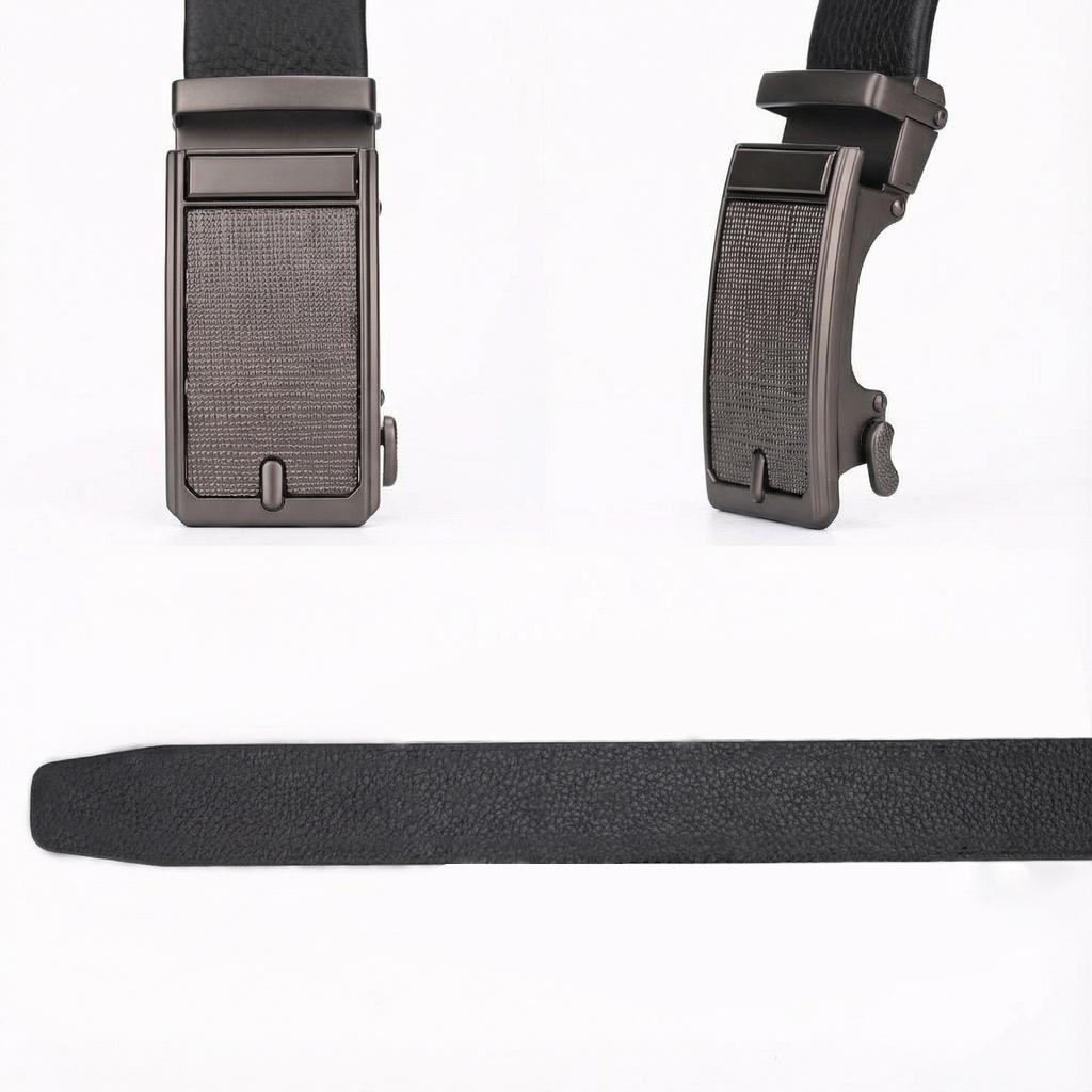 The First Layer Of Cowhide Men'S Belt, The New Genuine Leather High-End Automatic Buckle Belt, And The Young And Middle-Aged Belt.