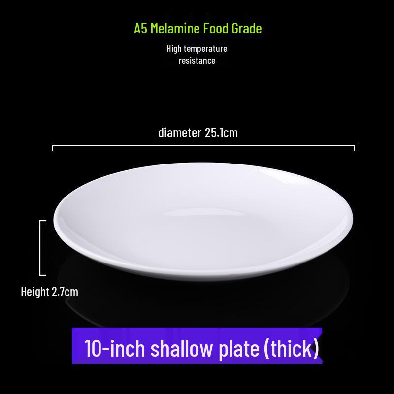 A5 Round Commercial Plastic Buffet and Fast Food Plate for Rice or Soup