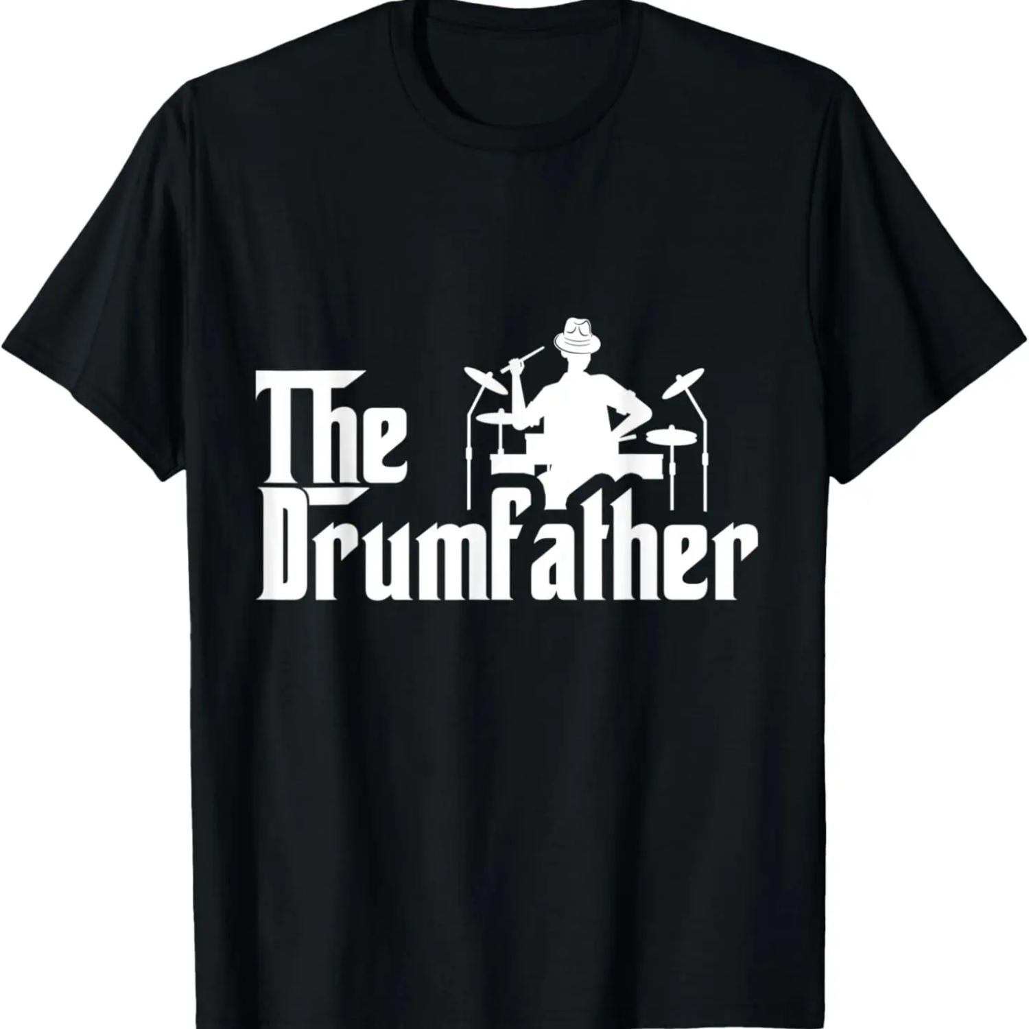 Муж Отец Барабанщик Забавный Барабаноотец Подарки на День Отца Барабаны Футболка S чёрный