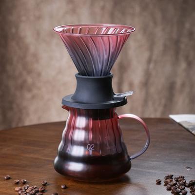 Glass Coffee Pot Filter Cup Soaking Drip Bucket Type Hand Brewing Coffee Utensil Glass V Filter Cup
