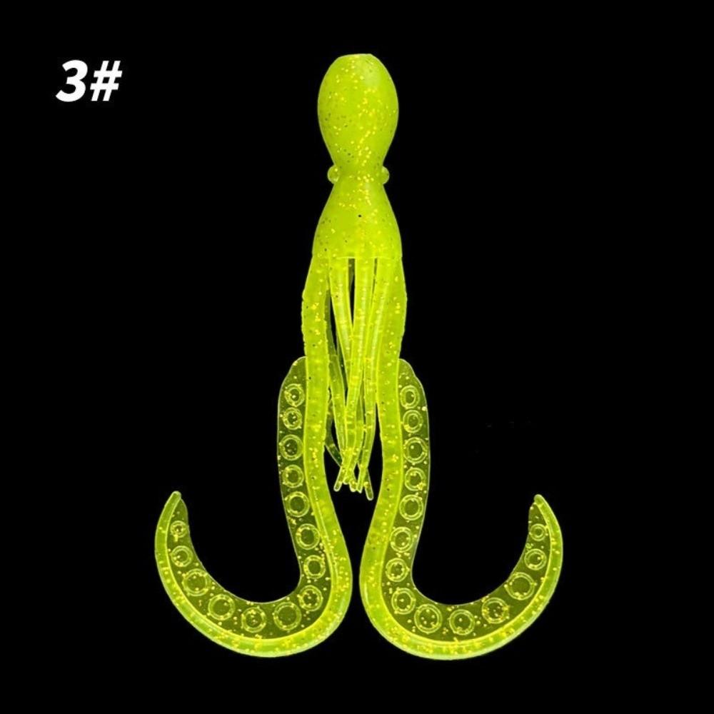 4.2g Weight Silicone Trolling Skirts 11cm Length Luminous Squid Jigging  Jigging Fishing