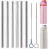 WK Ieason 6pcs Replacement Straws Reble Drinking Starws for Hydro Flask 32OZ, 18OZ and 64OZ, Plastic Straws with 2pc Cleaning Brushes Hydro Flask
