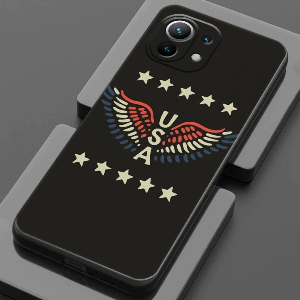 

American USA Flag Star For Xiaomi 15T 12T 13T 14T Pro 11 15 Phone Case Mi POCO X7 X8 M7 F7 Pro F8 Ulra F5 F6 M6 X5 X6 Back Cover Xiaomi 15T 5G