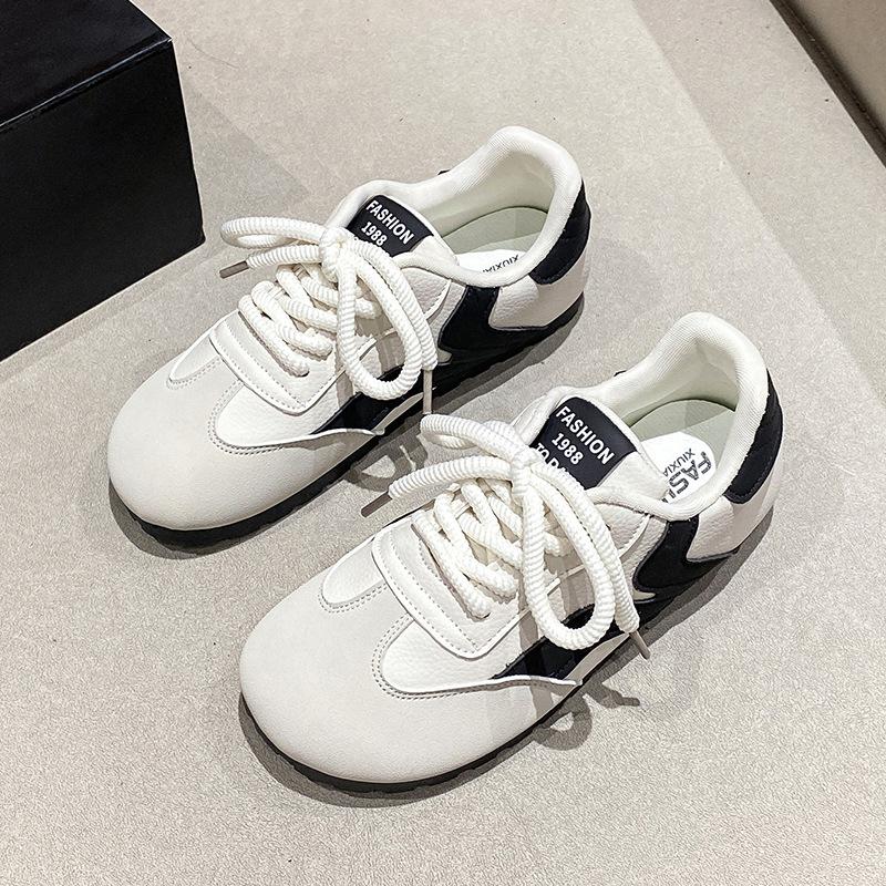 Dexun shoes women's 2025 new summer flat-bottomed versatile puff shoes casual retro sports single shoes Forrest Gump shoes