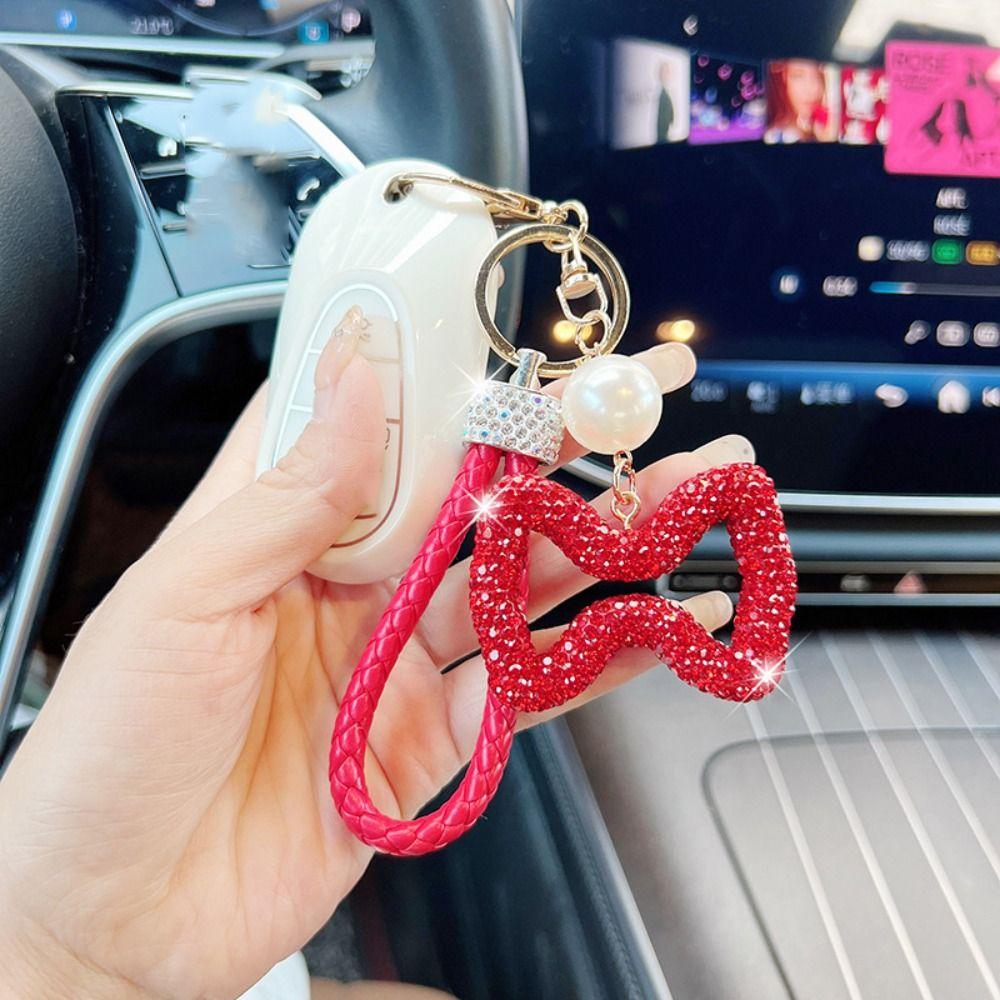 Hollow Out Design Leather Rope Keychain Simple Style Car Key Pendant  Personal Accessories