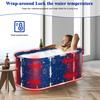 Baignoire Pliante 47", Baignoire Pliante Portable pour Adultes, Baignoire à Trempage pour Bain Chaud et Bain Glacé, Enveloppe Autoportante Pliante